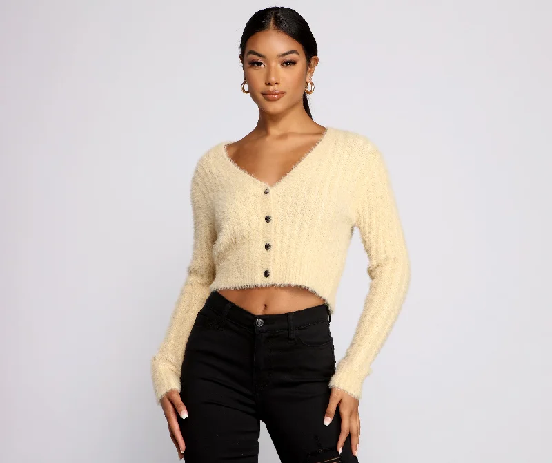 basalt cardigan dark shine -Cozy Vibes Cropped Cardigan