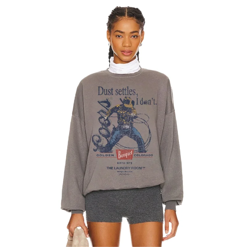 cropped pullover sweater trek chic -Dust Settles I Don'T - Jump Jumper - Gravity Grey