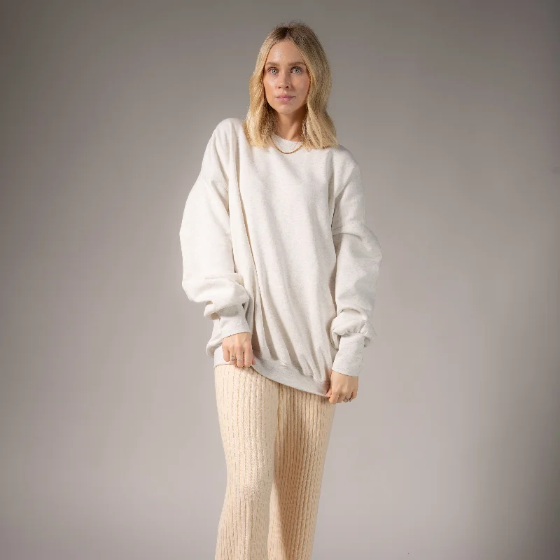 ramie-jute pullover sweater earthy -Essentials - Jump Jumper - Pebble Heather