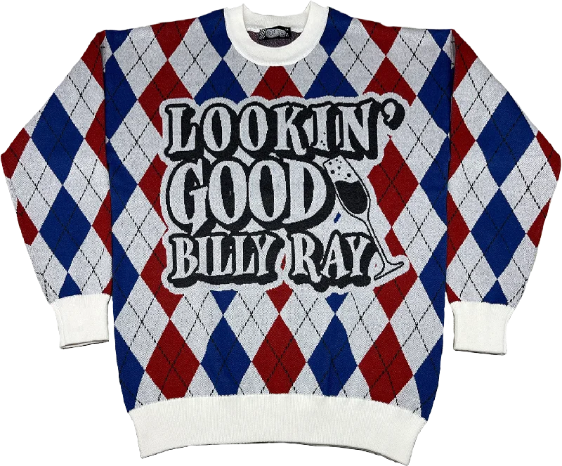 cashmere-blend pullover sweater luxe -Lookin' Good Billy Ray Trading Places Knitted Sweater