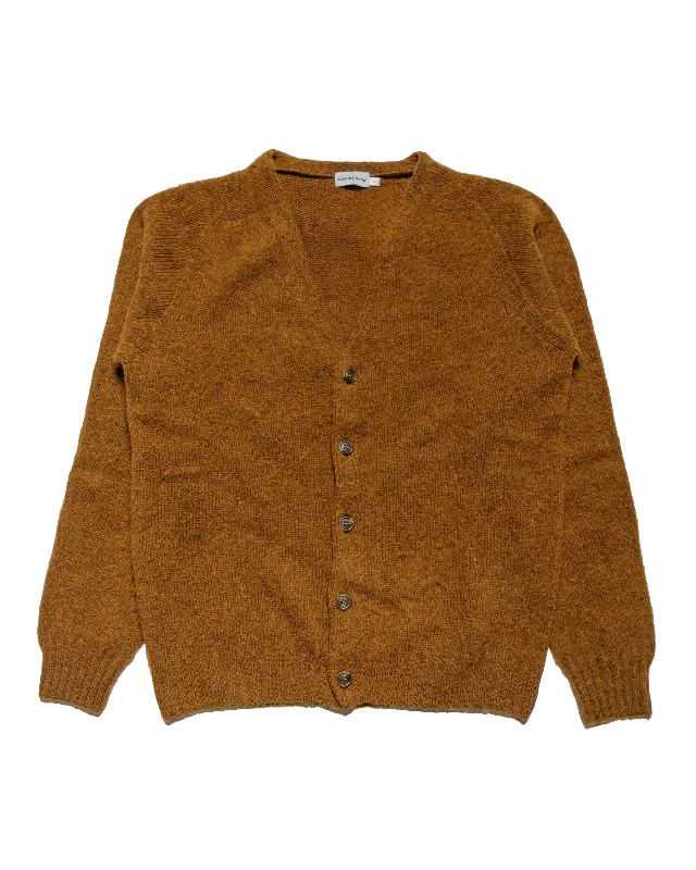 boucle-ramie cardigan plush -Lost & Found Shaggy Cardigan Pecan