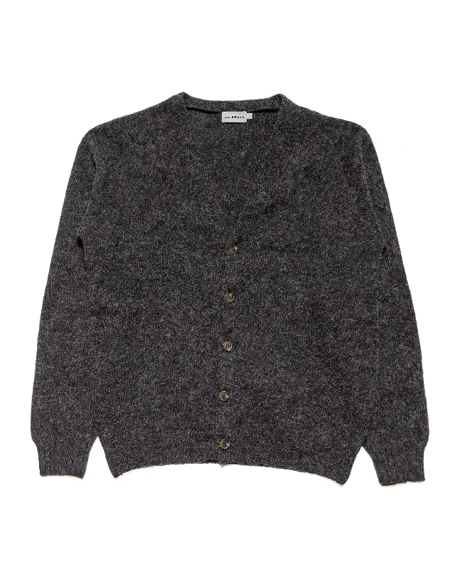 cardigan with shell studs -Lost & Found Shaggy Cardigan Smoulder