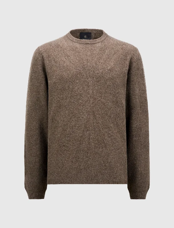 knit-ramie pullover sweater earthy -RICK OWENS JUMBO SWEATER