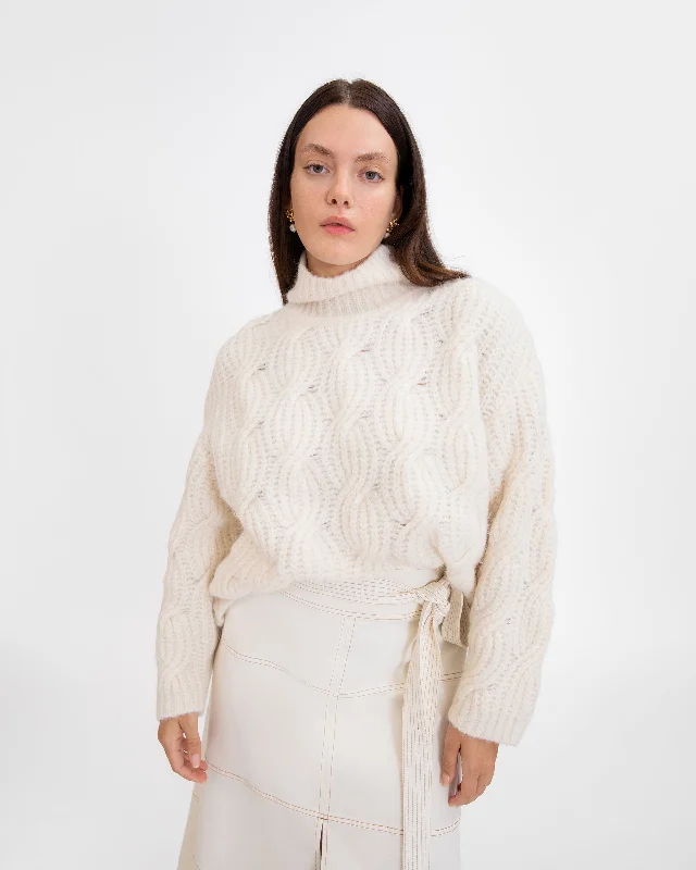 silk-ramie pullover sweater airy -Opaline Sweater