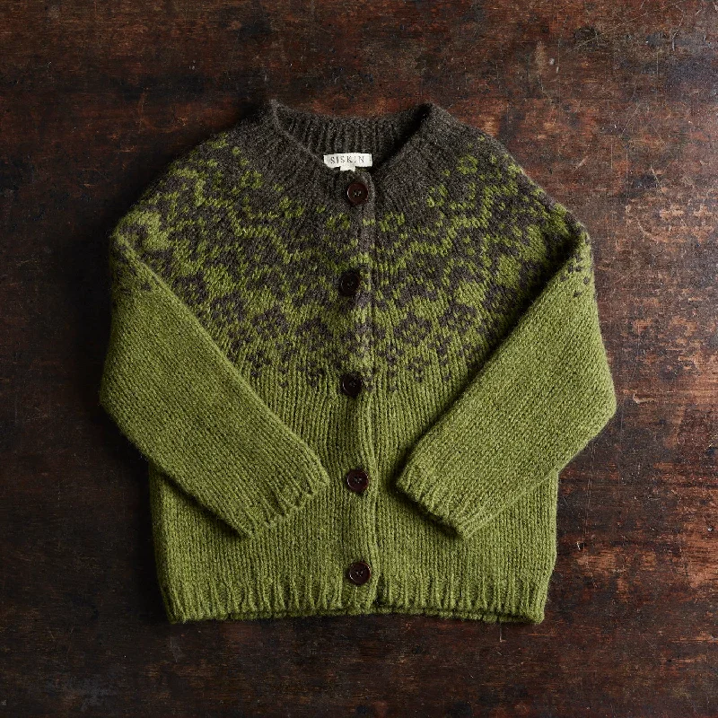 sienna cardigan rustic glow -Fauna Cardigan - Lambswool - Juniper