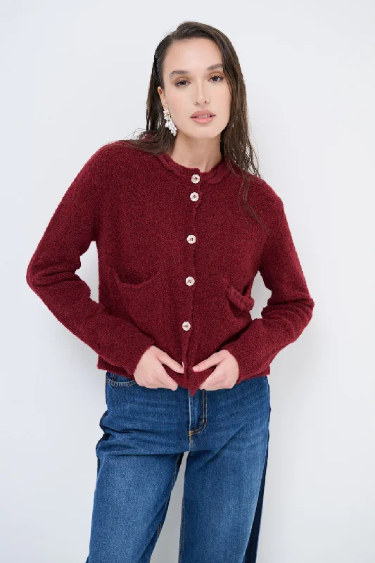 cardigan teens cosmic sage -Soft textured button cardigan wholesale