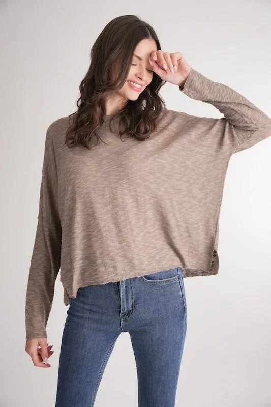 pullover sweater women misty sage -Stitchdrop Sandcastle Sweater