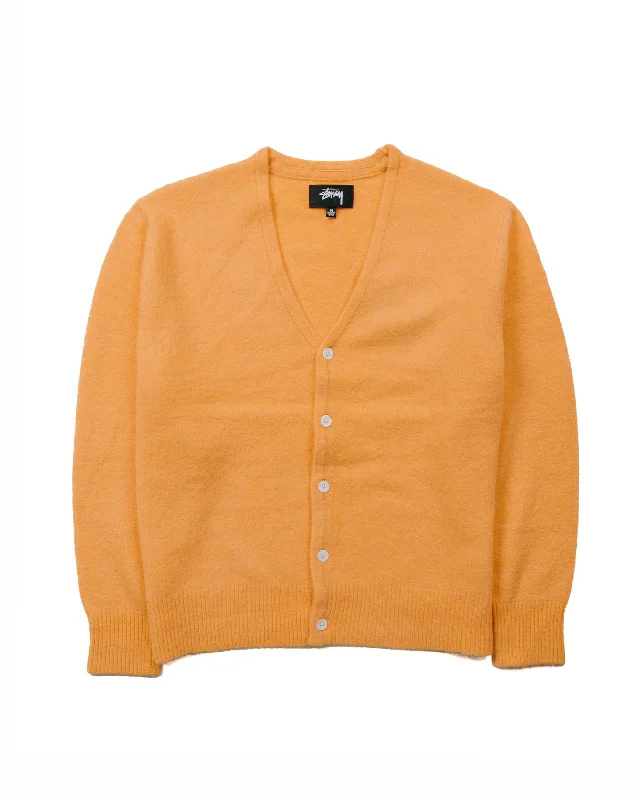 basalt cardigan dark tone -Stüssy Brushed Cardigan Peach