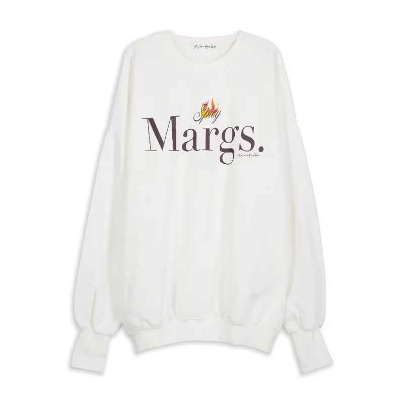 pullover sweater women soft marigold -Spicy Margs. - Jump Jumper - White