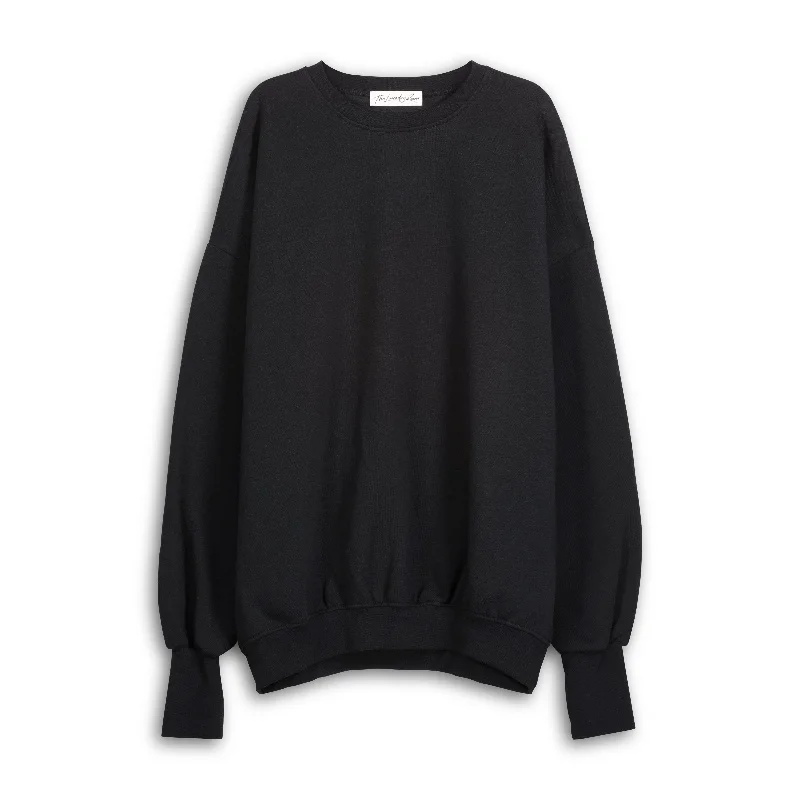 pullover sweater with twisted hem -Essentials - Jump Jumper - Black