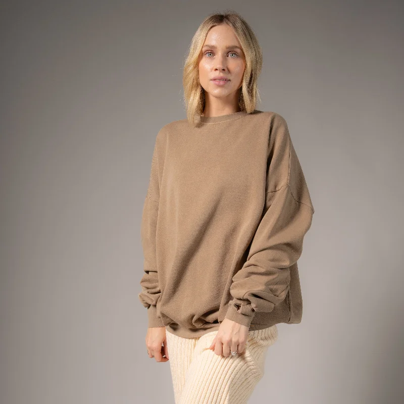 pullover sweater women canyon print -Essentials - Jump Jumper - Camel Gold