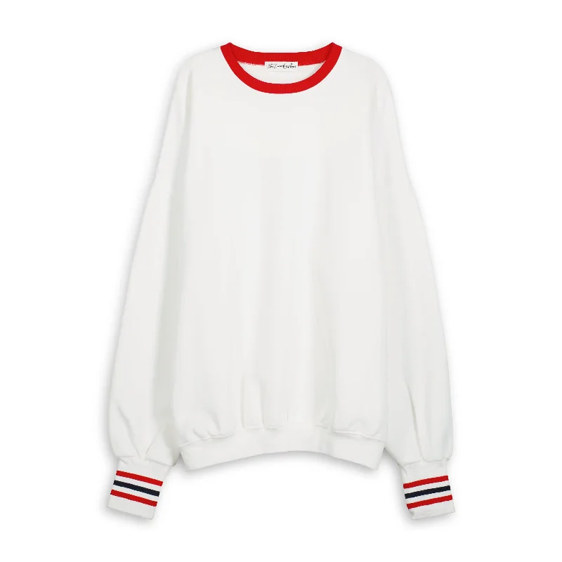 sienna pullover sweater earthy glow -Essentials - Jump Jumper - White & Red