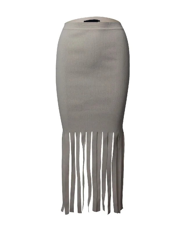 swing fun skirts -Alexander Wang Fringe Skirt in White Viscose