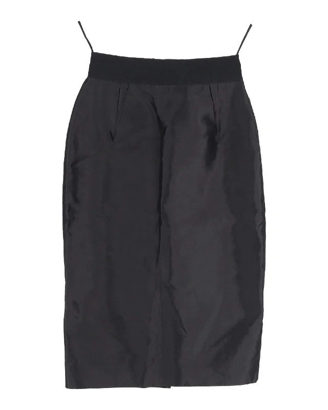 mint ripple skirts -Dolce & Gabbana Pencil Skirt in Black Silk