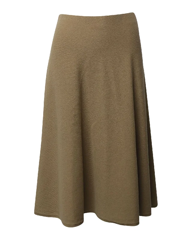 active stretch skirts -Max Mara Midi Skirt in Camel Lana Vergine