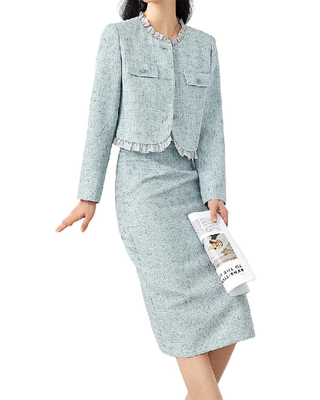 melon slim skirts -OUNIXUE 2pc Blazer & Skirt Set