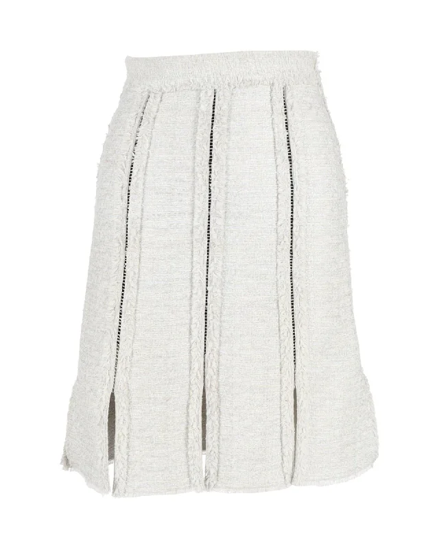 active pop skirts -Proenza Schouler Tweed Knee Length Skirt in Grey Acrylic