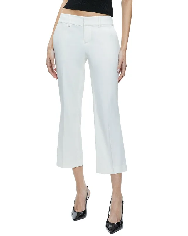 metro fitted pants -alice + olivia Janis Low-Rise Cropped Flare Pant