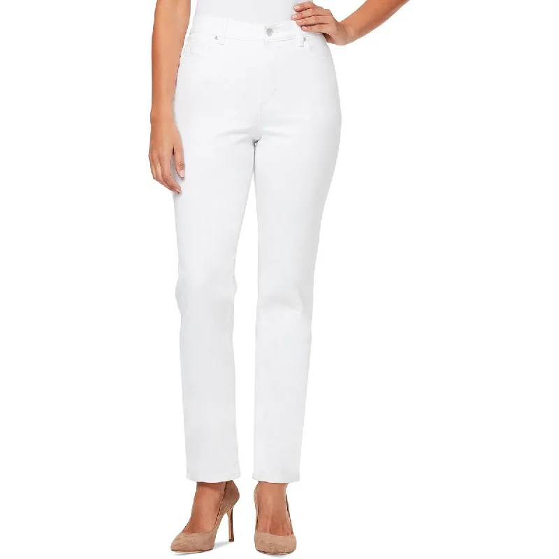 short flex pants -Amanda Womens Stretch Cotton Tapered Leg Jeans