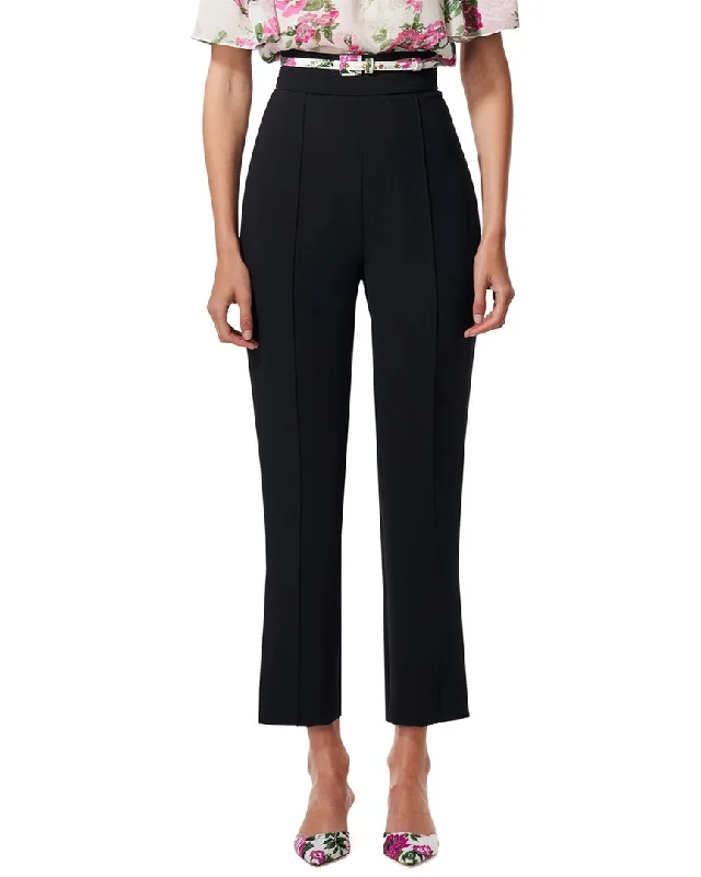 copper glow pants -Carolina Herrera High Waisted Wool-Blend Skinny Pant