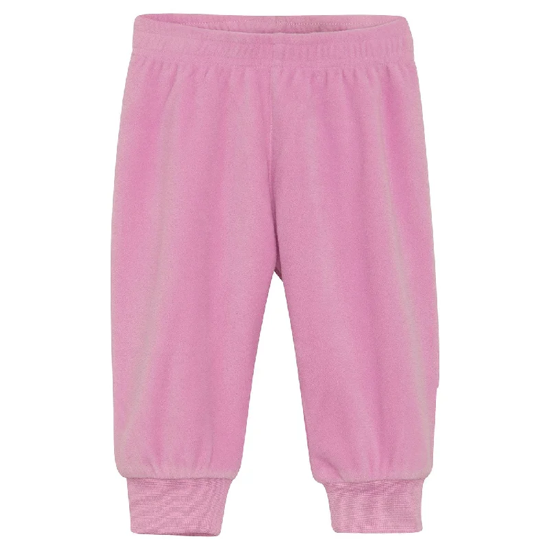 slim gym pants -Color Kids Lilac Chiffon Baby Fleece Pants