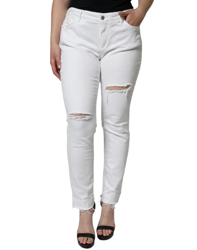 blush flex pants -Dolce & Gabbana  Cotton Stretch Tatte Skinny Women's Jeans (Pre-Owned)