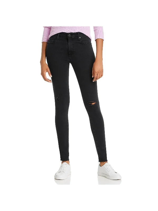 olive flash pants -Farrah Womens Denim High Rise Skinny Jeans