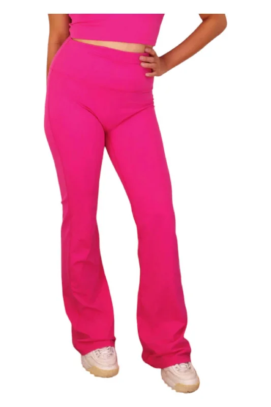 citron flash pants -Flared Pants In Pink