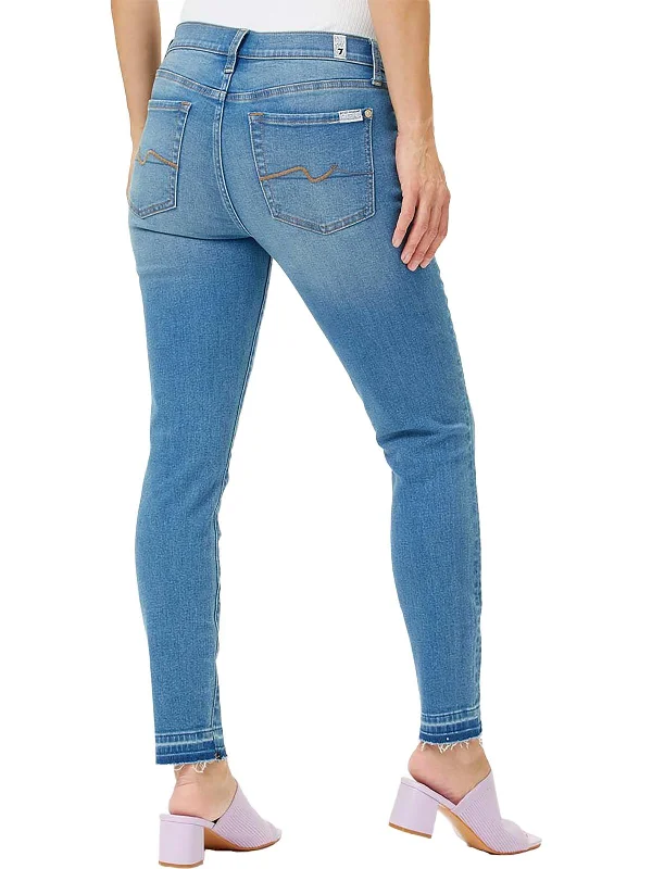 ombre glow pants -Gwenevere Womens Mid-Rise Ankle Skinny Jeans