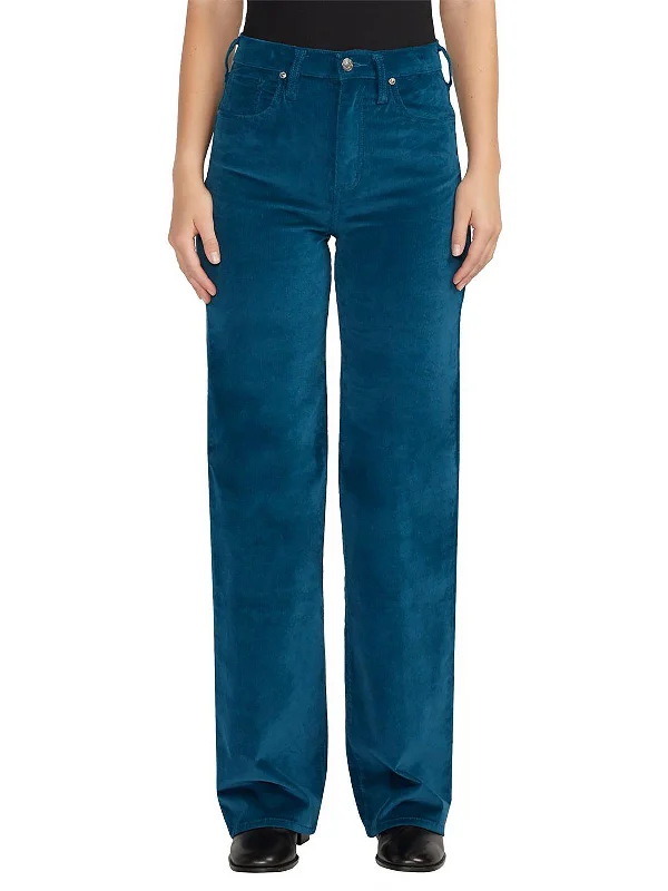 amber comfy pants -Highly Desirable Womens Corduroy High-Rise High-Waist Jeans