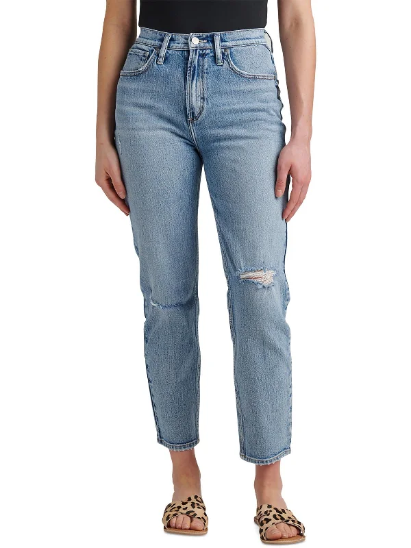 seam pop pants -Highly Desirable Womens High Rise Slim Straight Leg Jeans