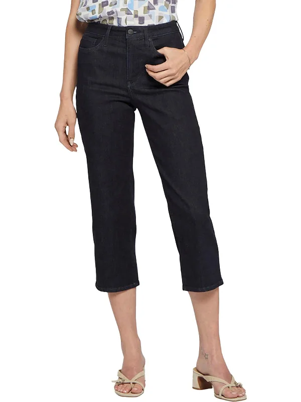 shale flex pants -Joni Womens High Rise Relaxed Capri Jeans