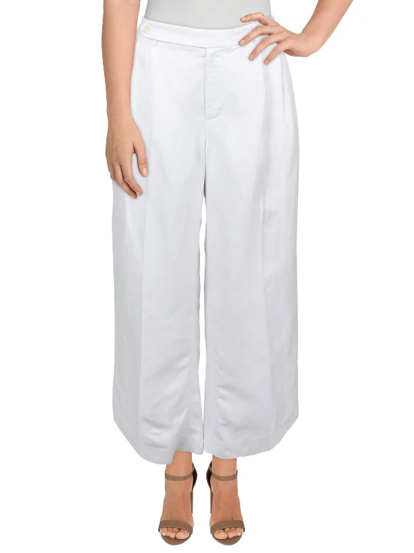 teen flash pants -Kinsey Womens Linen Blend Solid Dress Pants