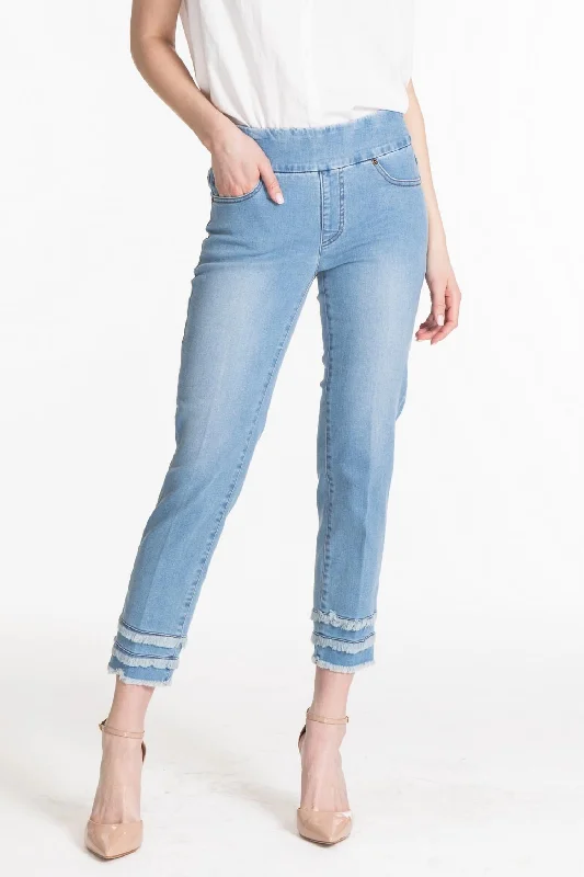 cocoa wash pants -Leave Me Jean In Mid Indigo