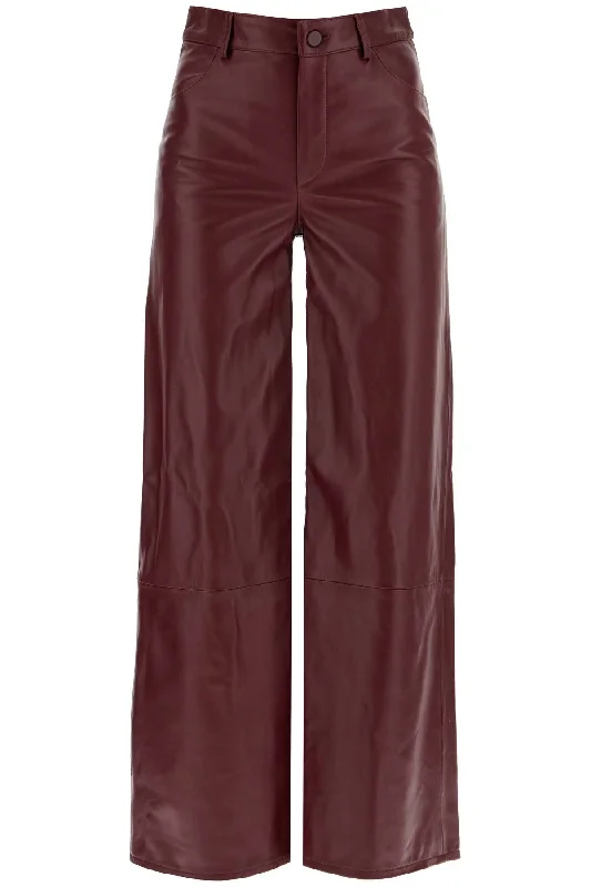 ochre graphic pants -Loulou Studio Women's Nappa Leather Figari Pants