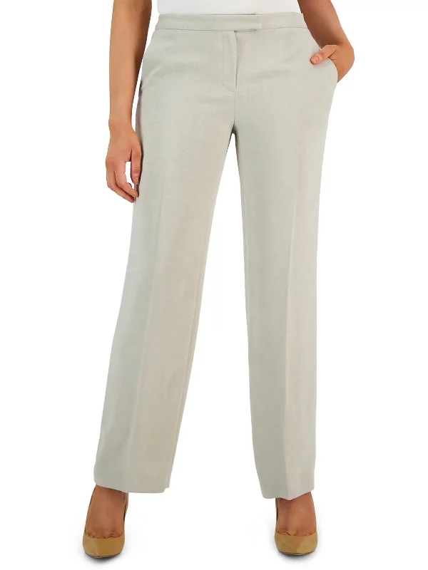 zinc flex pants -Petites Womens Pocket Polyester Dress Pants