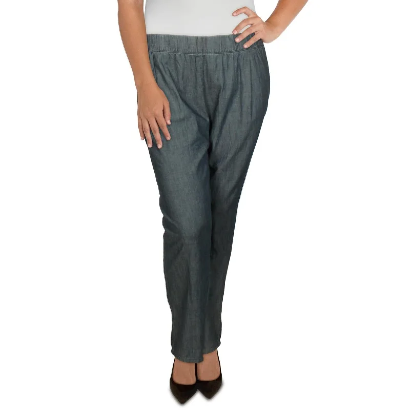 zinc glow pants -Plus Womens Cotton Tapered Ankle Pants