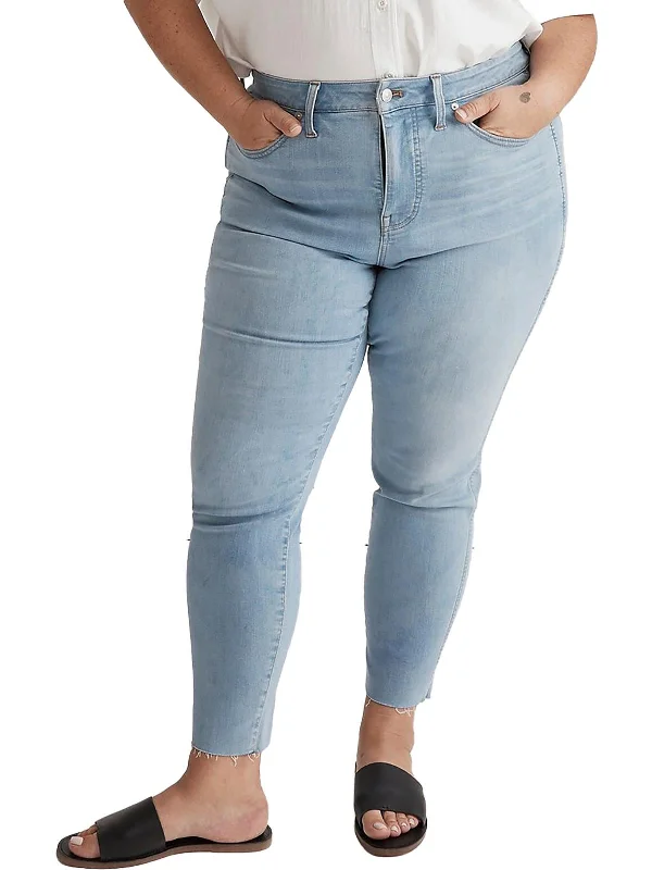 squad flex pants -Plus Womens High-Rise Cropped Skinny Jeans