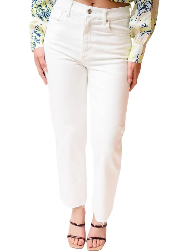 kiwi slim pants -Sabine Straight Leg Jeans In White