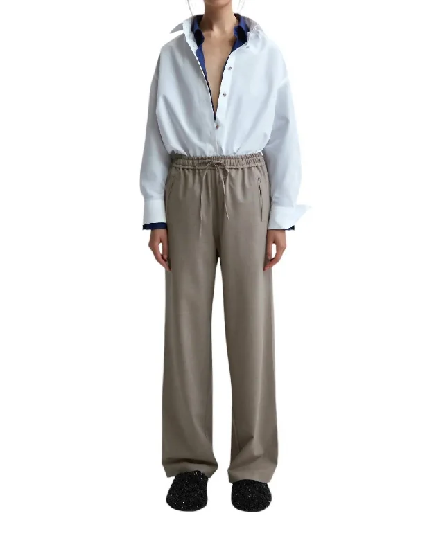 saffron tough pants -Tailoring Relaxed Pants In Taupe