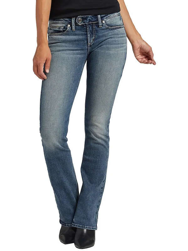 brick glow pants -Tuesday Womens Low-Rise Slim Bootcut Jeans