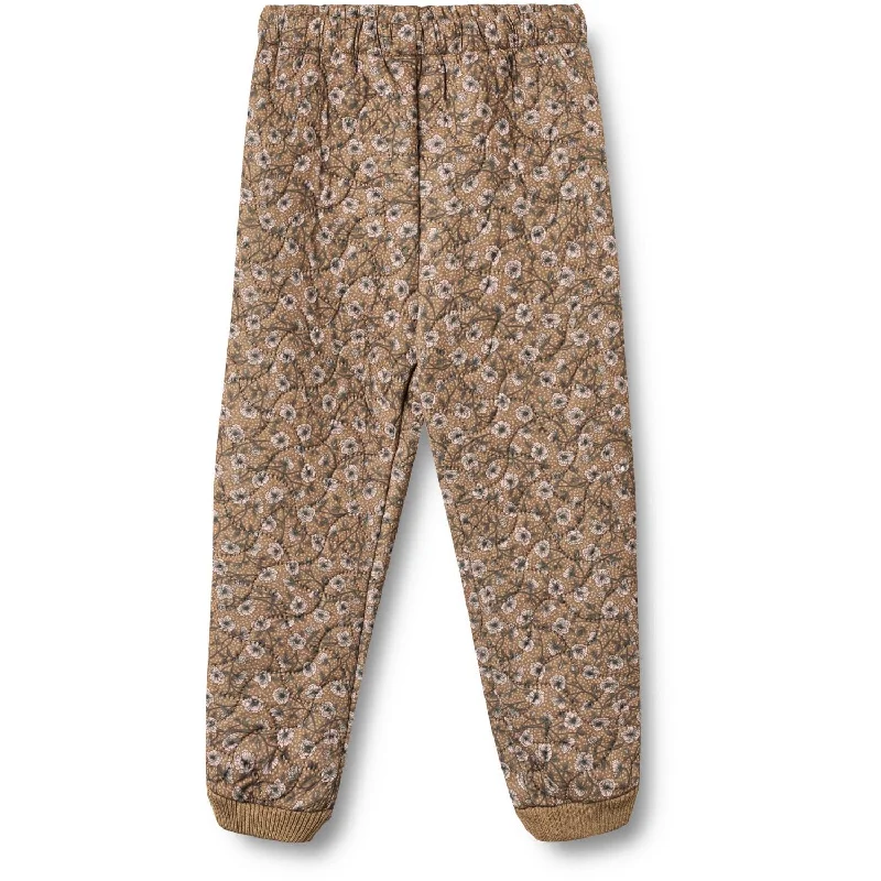 duo flex pants -Wheat Caramel Anemones Thermo Pants Alex