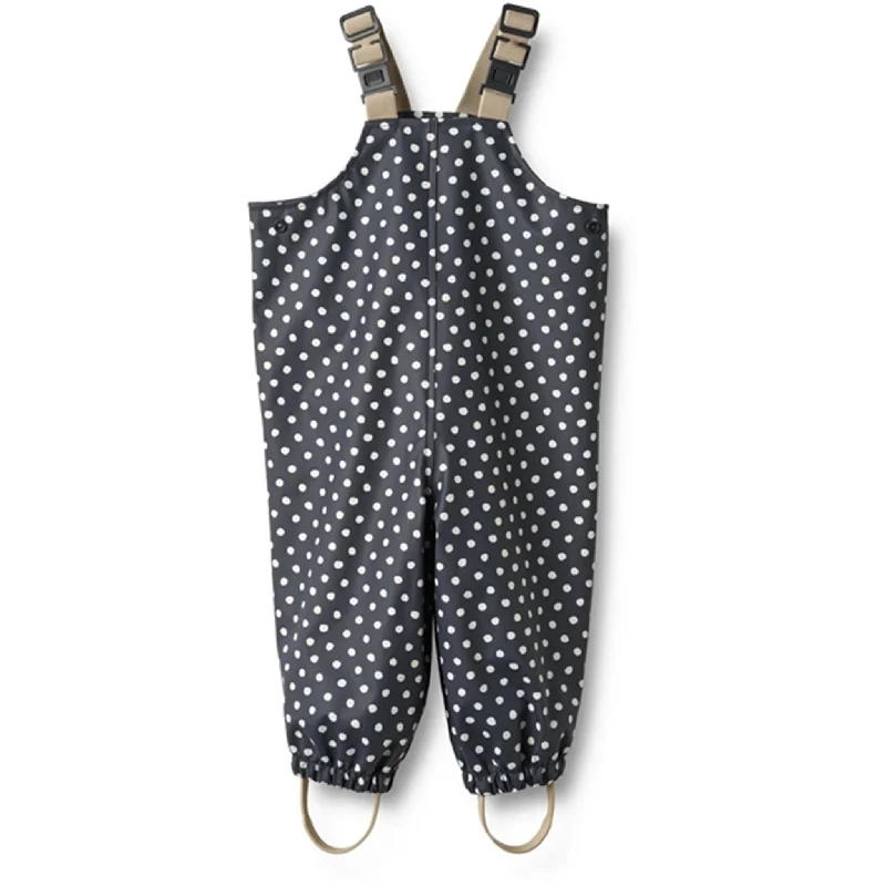 dip fitted pants -Wheat Rainwear Overall Charlo Ink Dots