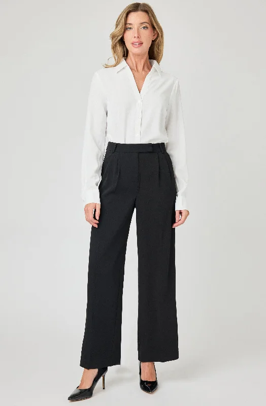 active pop pants -Wide Leg Trouser Pants with Side Pockets