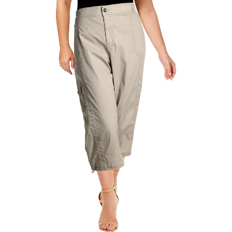 paprika vivid pants -Womens Comfort Waist Mid-Rise Cargo Pants