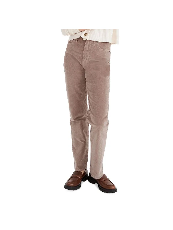 coal slim pants -Womens Corduroy High Rise Straight Leg Pants