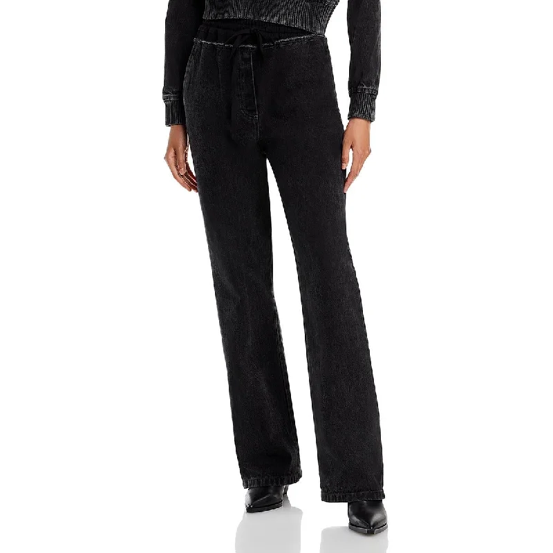 sport stretch pants -Womens Denim Pull On Bootcut Pants