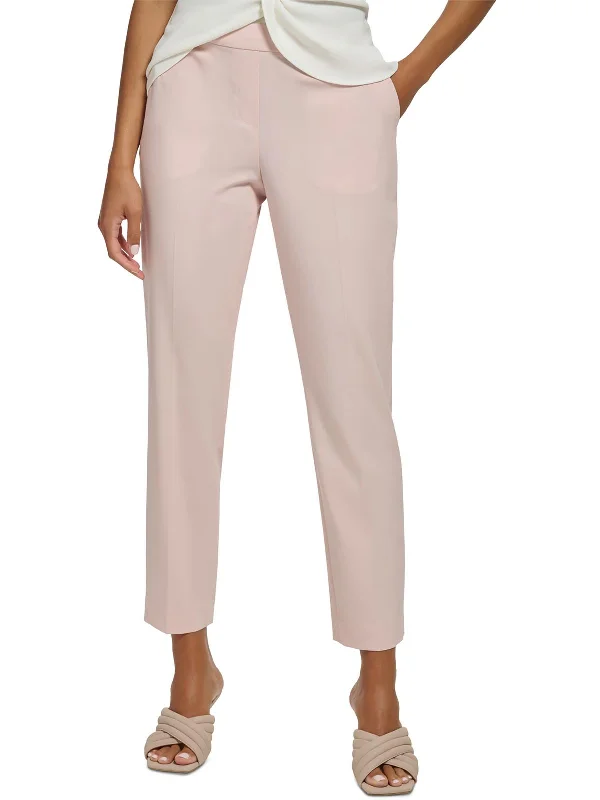 navy glow pants -Womens High Rise Business Straight Leg Pants