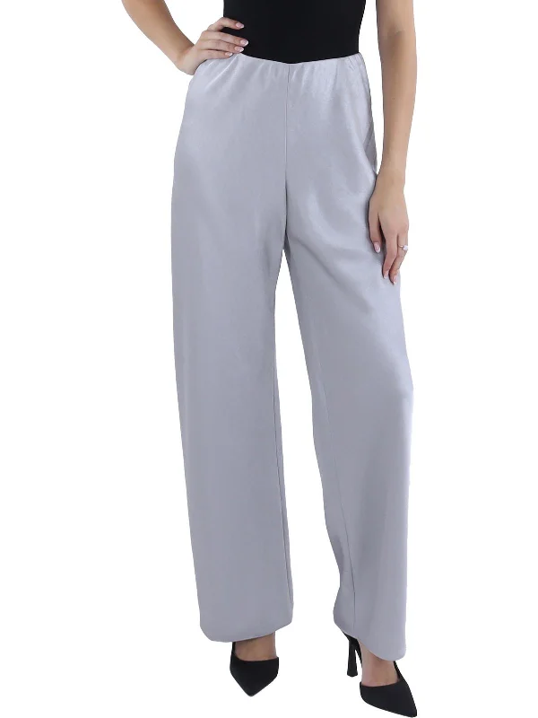 tie stripe pants -Womens High Rise Wide Leg Straight Leg Pants