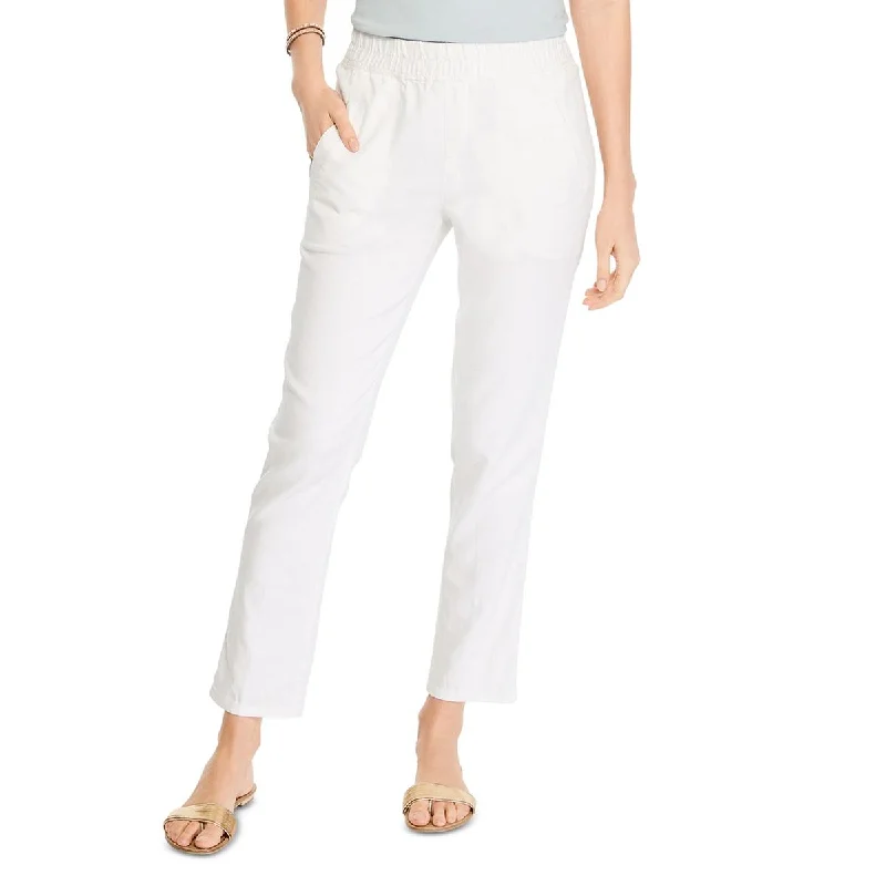 fan gear pants -Womens Linen Ankle Ankle Pants